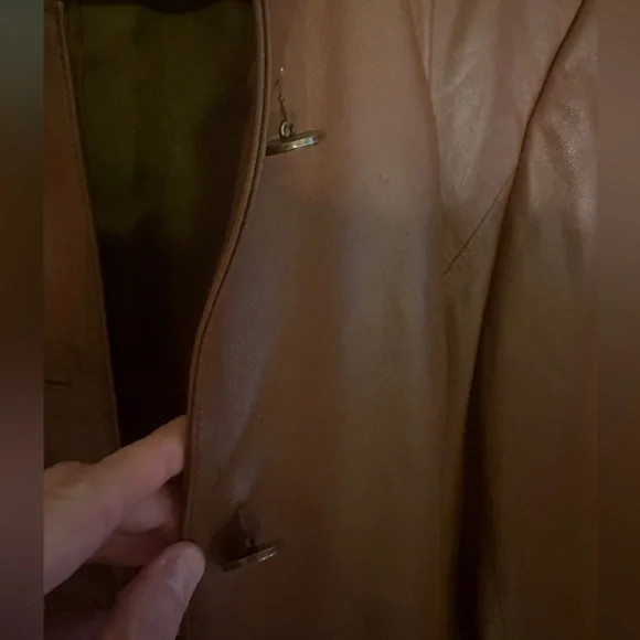 Talbots Brown Leather Jacket - Picture 4 of 9